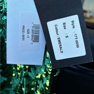 Sequined Emerald Green Formal Top
